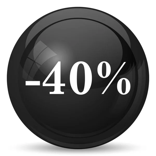 40% の割引のアイコン — ストック写真