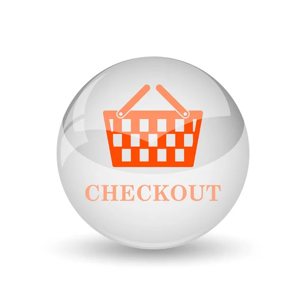 Checkout Icon Internet Button White Background — Stock Photo, Image