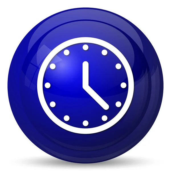 Ícone Relógio Botão Internet Fundo Branco — Fotografia de Stock