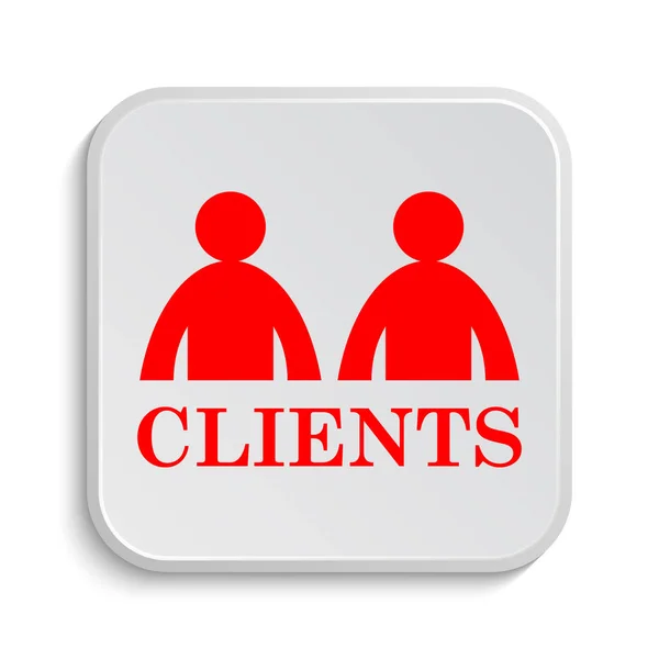 Clients Icon Internet Button White Background — Stock Photo, Image