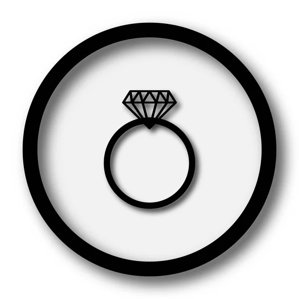 Diamond Ring Icon Internet Button White Background — Stock Photo, Image