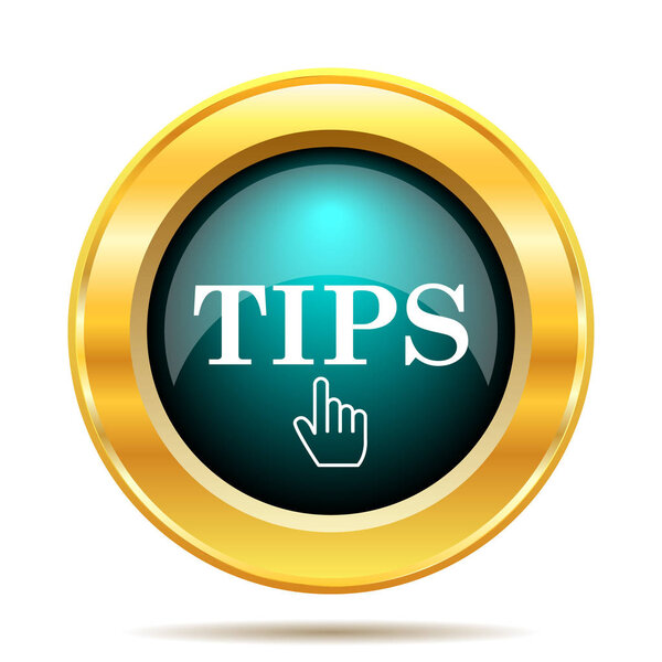 Tips icon. Internet button on white background