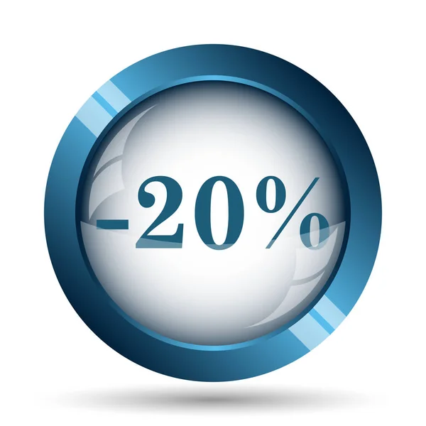 20 percentenkorting pictogram — Stockfoto