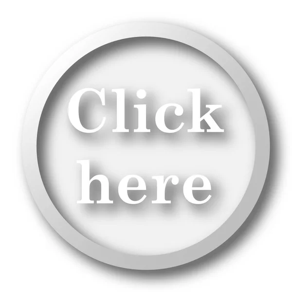 Click here icon. Internet button on white background