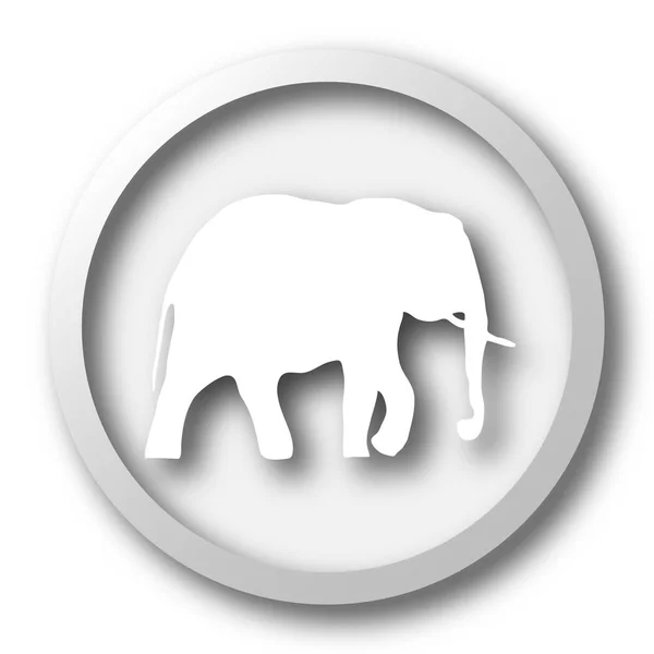 Icône Éléphant Bouton Internet Sur Fond Blanc — Photo