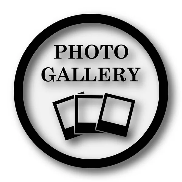 Ikone Der Fotogalerie Internet Taste Auf Weißem Hintergrund — Stockfoto