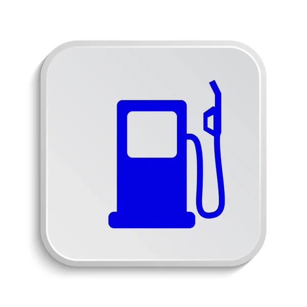 Gas Pump Ikonen Internet Knappen Vit Bakgrund — Stockfoto