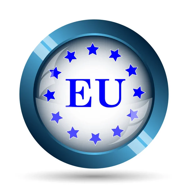 European Union Icon Internet Button White Background — Stock Photo, Image