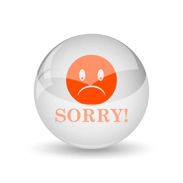 Sorry Icon Internet Button White Background — Stock Photo, Image