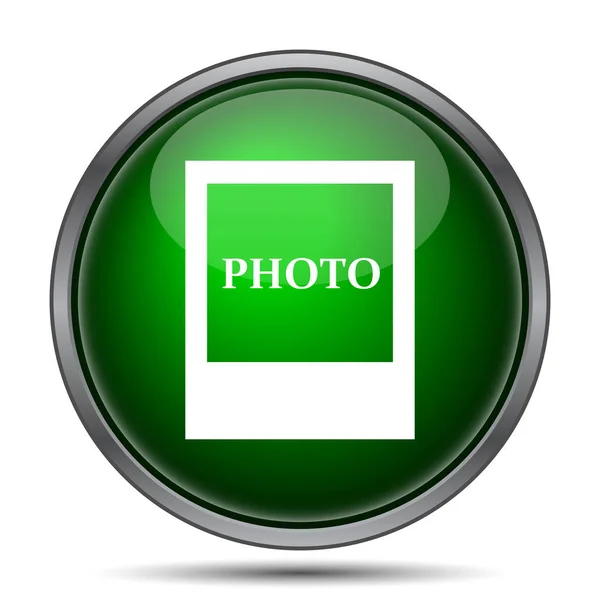 Photo Icon Internet Button White Background — Stock Photo, Image