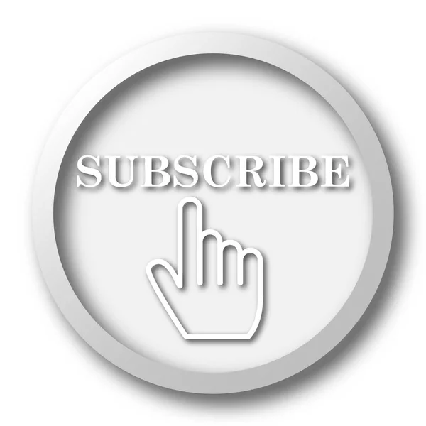 Subscribe icon. Internet button on white background