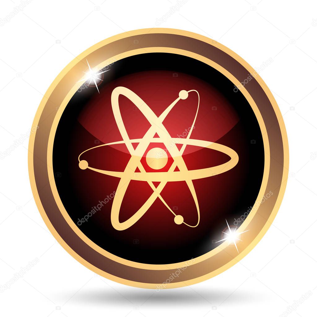 Atoms icon. Internet button on white background