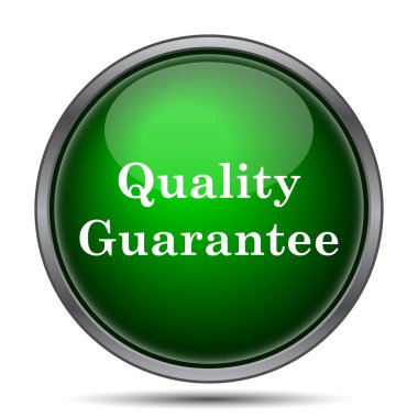 Kalite garantisi simgesi. Beyaz arka plan üzerinde Internet düğmesi