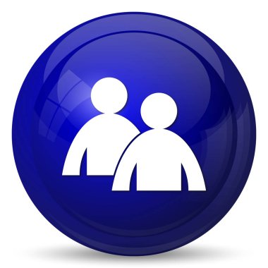 Danışmanlık simgesi. Beyaz arka plan üzerinde Internet düğmesi