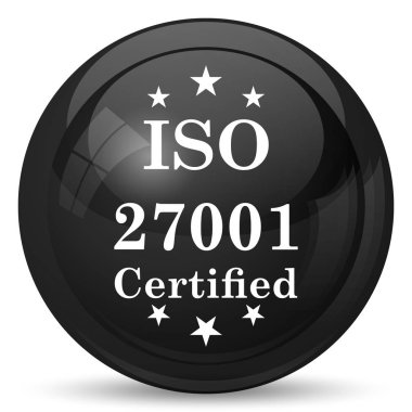 ISO 27001 simgesi. Beyaz arka plan üzerinde Internet düğmesi