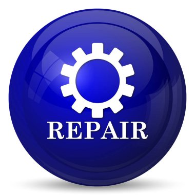 Onarım simgesi. Beyaz arka plan üzerinde Internet düğmesi