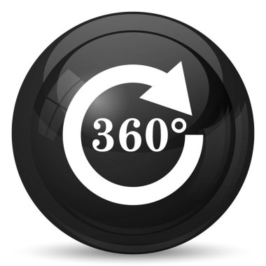 Yeniden yükle 360 simgesi. Beyaz arka plan üzerinde Internet düğmesi