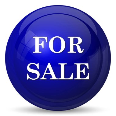 Satılık simgesi. Beyaz arka plan üzerinde Internet düğmesi