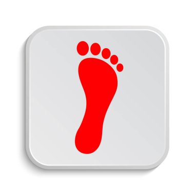 Ayak yazdırma simgesi. Beyaz arka plan üzerinde Internet düğmesi