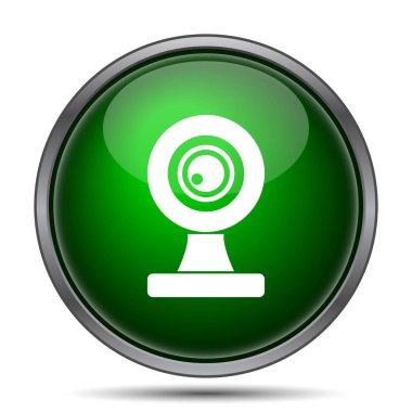 Webcam kutsal kişilerin resmi. Beyaz arka plan üzerinde Internet düğmesi