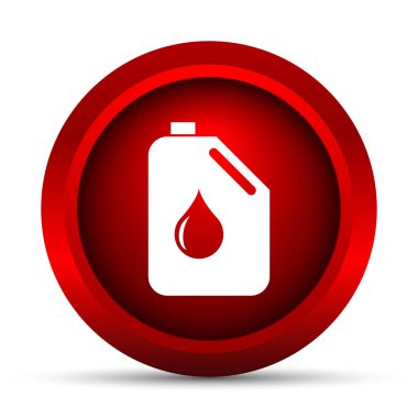 Yağ tenekesi simgesine. Beyaz arka plan üzerinde Internet düğmesi