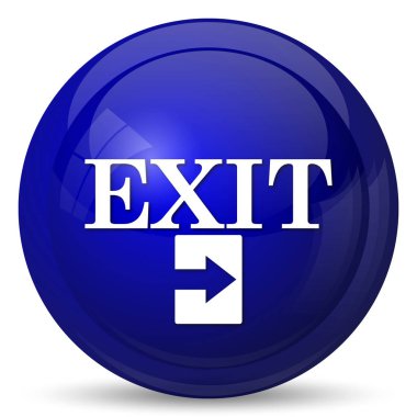 Çıkış simgesi. Beyaz arka plan üzerinde Internet düğmesi