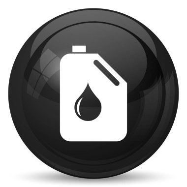 Yağ tenekesi simgesine. Beyaz arka plan üzerinde Internet düğmesi