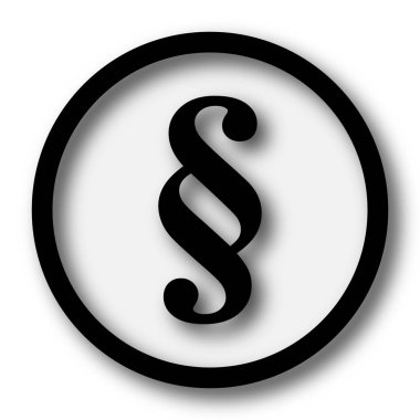 Paragraf simgesi. Beyaz arka plan üzerinde Internet düğmesi