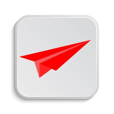 Kağıt Uçak simgesi. Beyaz arka plan üzerinde Internet düğmesi