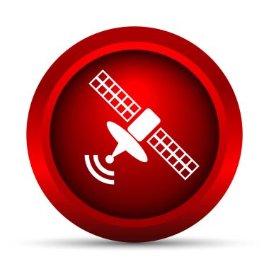 Anten simgesi. Beyaz arka plan üzerinde Internet düğmesi