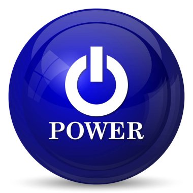 Güç düğmesi simgesi. Beyaz arka plan üzerinde Internet düğmesi