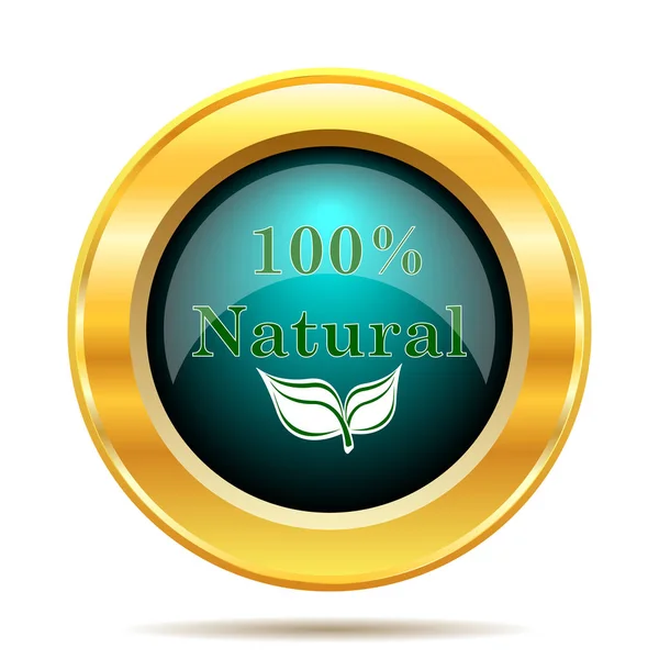 100% naturalny ikona — Zdjęcie stockowe