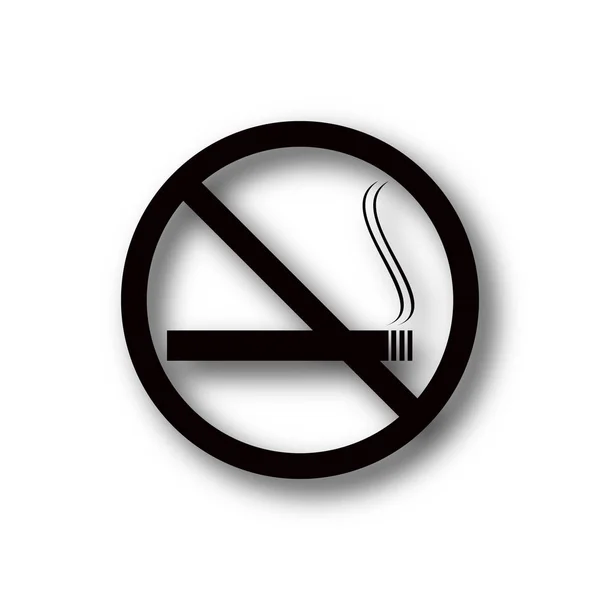 Keine Raucherikone Internet Taste Auf Weißem Hintergrund — Stockfoto