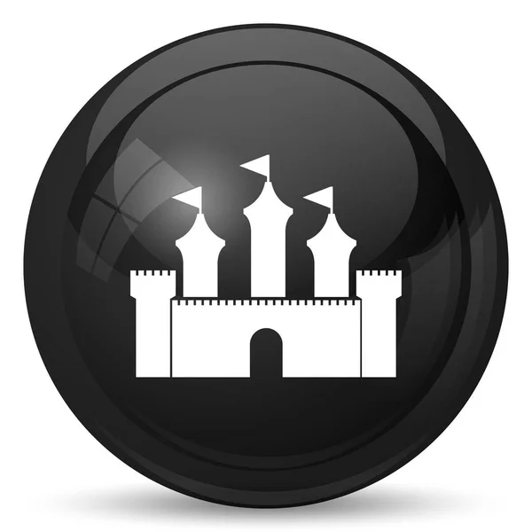 Castle Icon Internet Button White Background — Stock Photo, Image