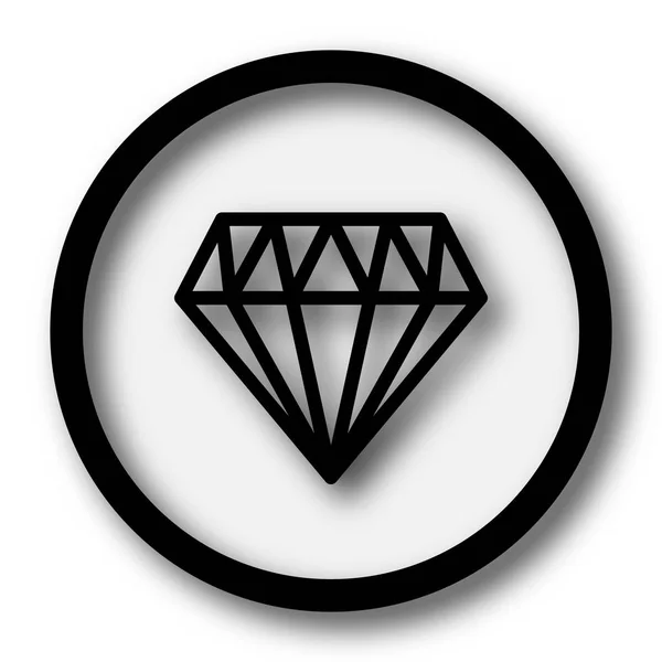Icono Diamante Botón Internet Sobre Fondo Blanco —  Fotos de Stock