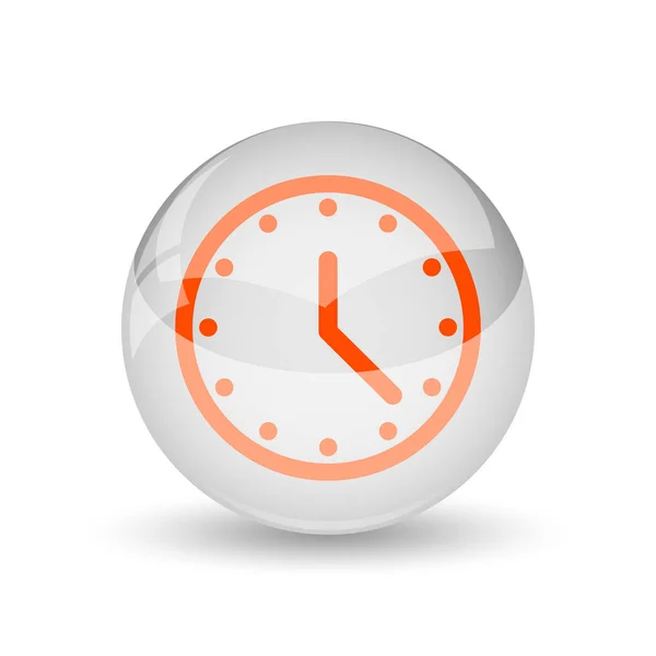 Icono Del Reloj Botón Internet Sobre Fondo Blanco —  Fotos de Stock