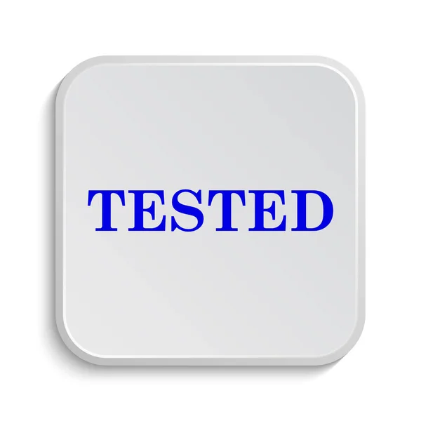 Tested Icon Internet Button White Background — Stock Photo, Image