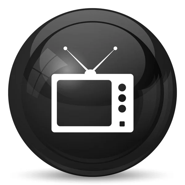 Icono Televisión Retro Botón Internet Sobre Fondo Blanco — Foto de Stock