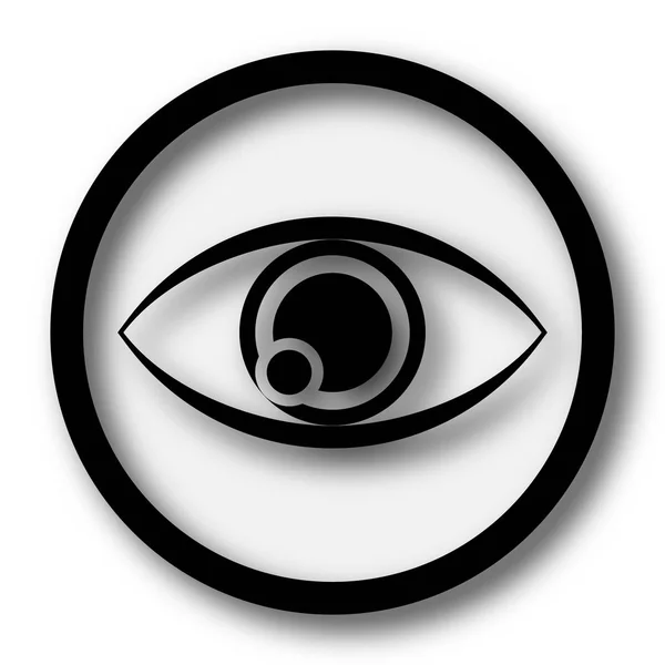 Göz Simgesini Beyaz Arka Plan Üzerinde Internet Düğmesi — Stok fotoğraf