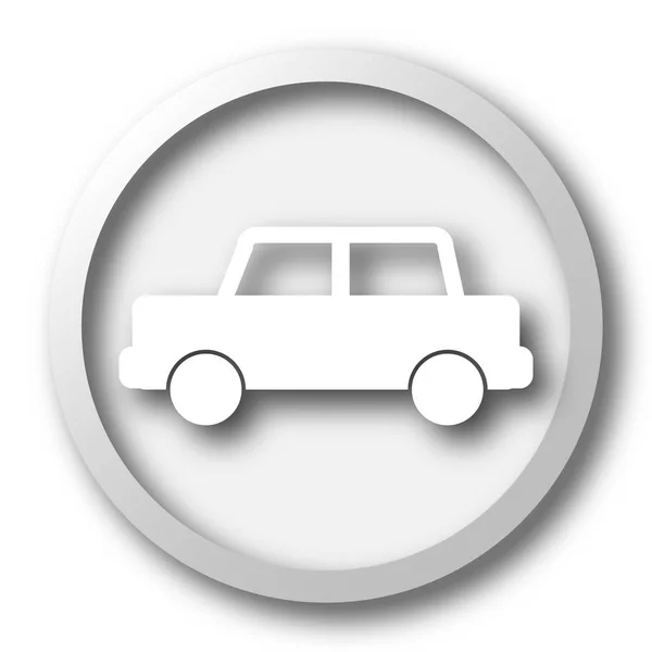 Ikona Samochodu Przycisk Internet Białym Tle — Zdjęcie stockowe