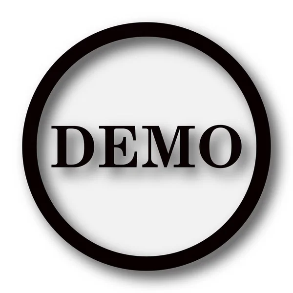 Demo Icon Internet Button White Background — Stock Photo, Image