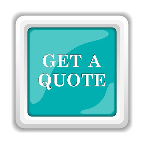 Get Quote Icon Internet Button White Background — Stock Photo, Image