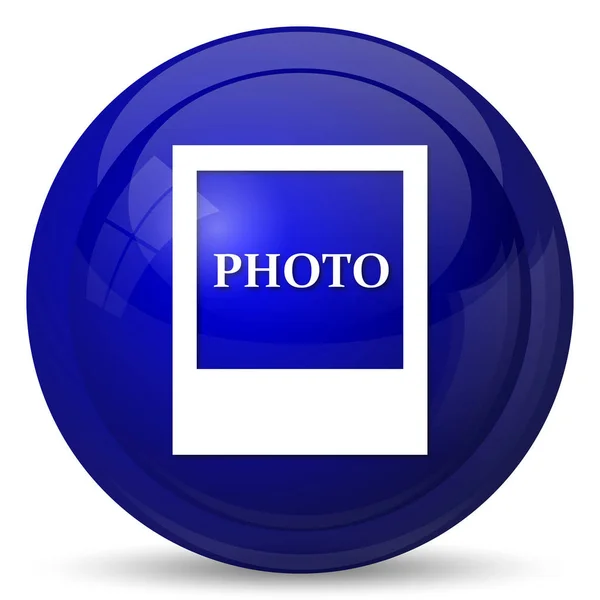 Photo Icon Internet Button White Background — Stock Photo, Image