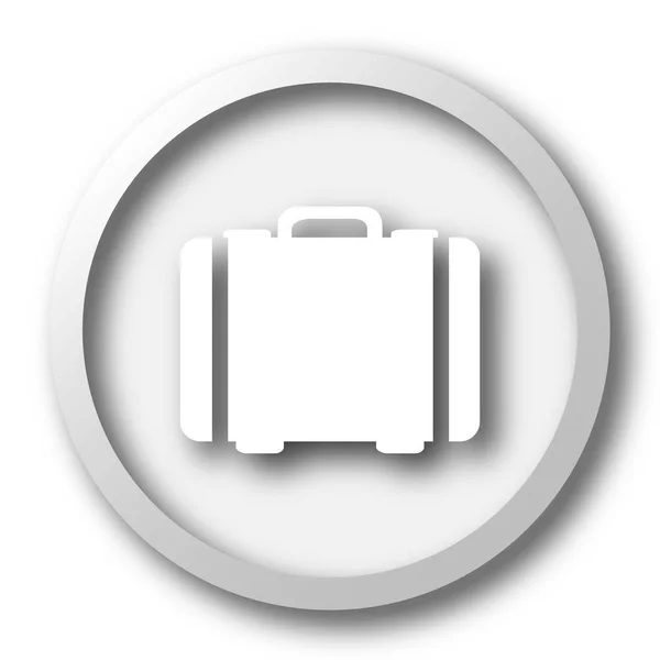 Βαλίτσα Εικονίδιο Κουμπί Internet Άσπρο Φόντο — Φωτογραφία Αρχείου