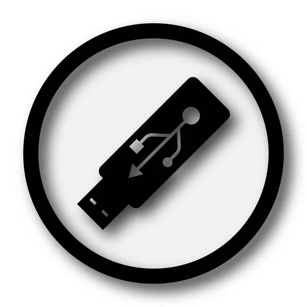 Usb Flash Drive Icon Internet Button White Background — Stock Photo, Image