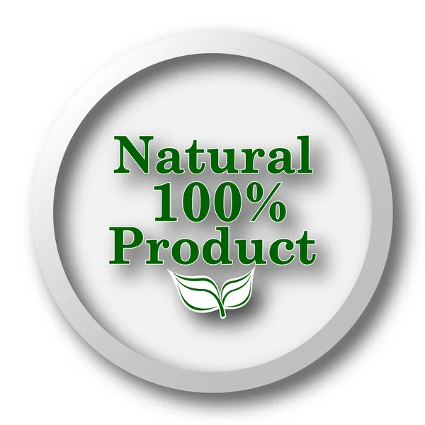 100 por cento ícone do produto natural — Fotografia de Stock