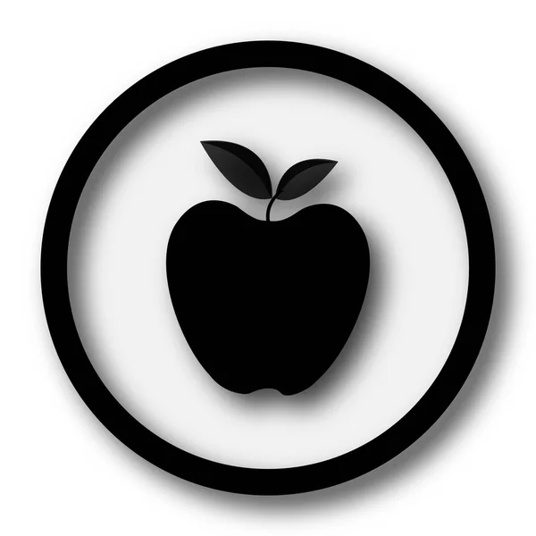 Apple Icon Internet Button White Background — Stock Photo, Image