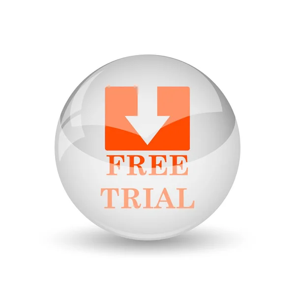 Free Trial Icon Internet Button White Background — Stock Photo, Image