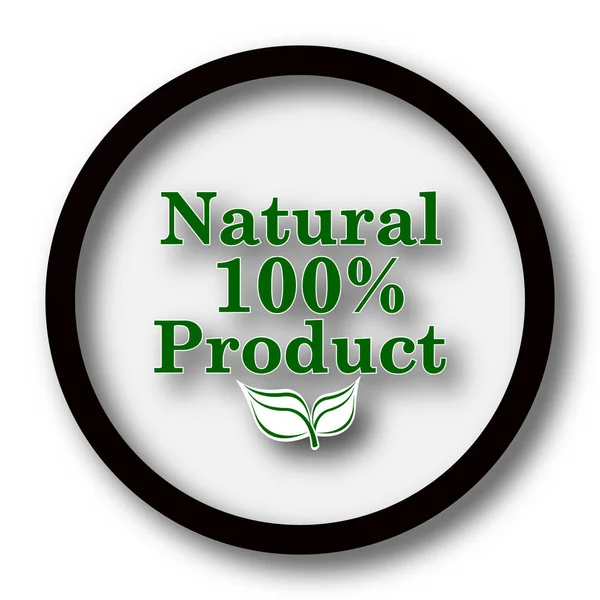 100% иконка натурального продукта — стоковое фото