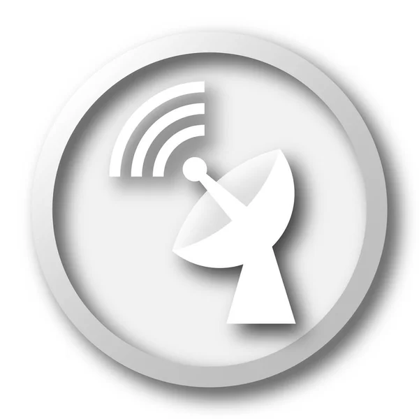 Значок Беспроводной Антенны Кнопка Интернет Белом Фоне — стоковое фото